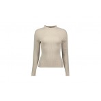 Only Onlrachella L-S High Neck Pullover Knt Μπλούζα Πλεκτή (15272596 PUMICE STONE)