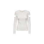 Only Onlnew Ina L-S Cut Out Top Box Jrs Μπλούζα Με Λαιμόκοψη (15273684 CLOUD DANCER)