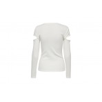 Only Onlnew Ina L-S Cut Out Top Box Jrs Μπλούζα Με Λαιμόκοψη (15273684 CLOUD DANCER)