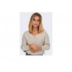 Only Onlallie Life Ls V-Neck Pullover Knt Μπλούζα Πλεκτή (15274969 PUMICE STONE)