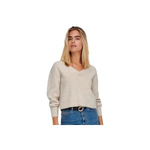 Only Onlallie Life Ls V-Neck Pullover Knt Μπλούζα Πλεκτή (15274969 PUMICE STONE)