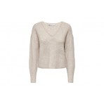 Only Onlallie Life Ls V-Neck Pullover Knt Μπλούζα Πλεκτή (15274969 PUMICE STONE)