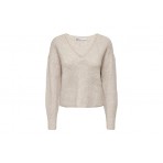 Only Onlallie Life Ls V-Neck Pullover Knt Μπλούζα Πλεκτή (15274969 PUMICE STONE)