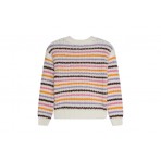 Only Onlhaley L-S Stripe Pullover Knt Μπλούζα Πλεκτή (15277228 CLOUD DANCER-POTTING)