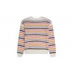 Only Onlhaley L-S Stripe Pullover Knt Μπλούζα Πλεκτή (15277228 CLOUD DANCER-POTTING)