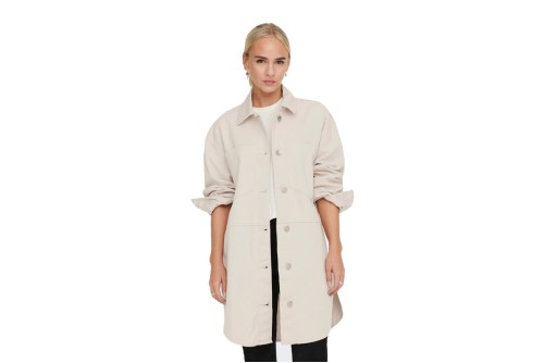 Only Onldrew Canvas Shacket Cc Otw Πουκάμισο Μακρυμάνικο (15277346 PUMICE STONE)