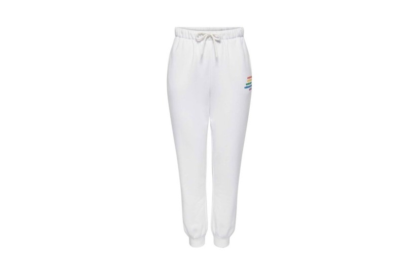 Only Word Pant Box Swt Παντελόνι Φόρμας Γυναικείο (15279837 BRIGHT WHITE-EMBRACE)