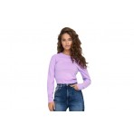 Only Onlsunny Ls Short O-Neck Cc Knt Μπλούζα Πλεκτή (15281413 PURPLE ROSE)