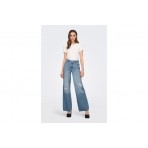 Only Onlchris Reg Low Wide Dest Dnm Παντελόνι Τζιν Γυναικείο (15281469 MEDIUM BLUE DENIM)