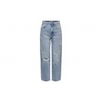 Only Onldean Ex Hw Str L Ank Παντελόνι Τζιν Γυναικείο (15282727 LIGHT BLUE DENIM)