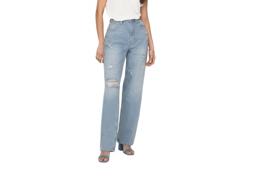 Only Onldean Ex Hw Str L Ank Παντελόνι Τζιν Γυναικείο (15282727 LIGHT BLUE DENIM)