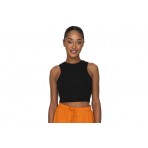 Only Γυναικείο Αμάνικο Crop Top Μαύρο