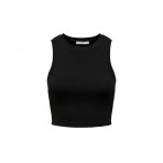 Only Γυναικείο Αμάνικο Crop Top Μαύρο
