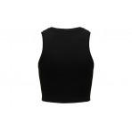 Only Γυναικείο Αμάνικο Crop Top Μαύρο