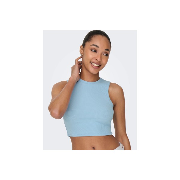 Only Onlvilma Crop Top Αμάνικο Γυναικείο (15282771 CLEAR SKY)