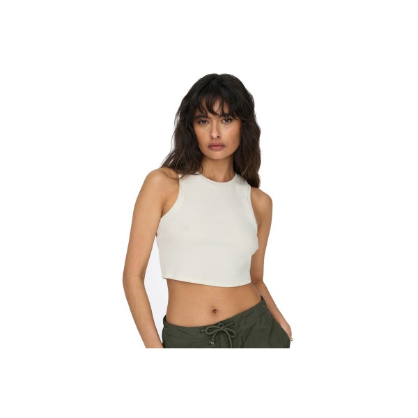 Only Onlvilma S-L Cropped Tank Top Jrs Noos Crop Top Αμάνικο Γυνα (15282771 CLOUD DANCER)