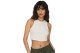 Only Γυναικείο Αμάνικο Crop Top Εκρού