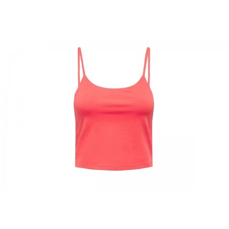 Only Onllesly Soft-Touch Cropped Singlet Crop Top Αμάνικο 