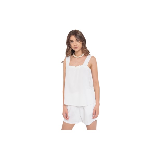 Only Onlwillow Linen Singlet Ptm Μπλούζα Αμάνικη Γυναικεία (15285846 BRIGHT WHITE)