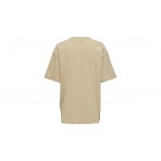 Only Onlluna S-S Print Top Box Jrs T-Shirt Γυναικείο (15286655 PEBBLE-DESERT)