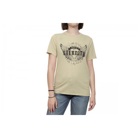 Only Onllucy Reg S-S Eagle Wings Top Box Jrs T-Shirt Γυναικείο 