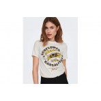 Only Onllucy Reg S-S Sunflower Top Box Jrs T-Shirt Γυναικείο (15286708 CLOUD DANCER)