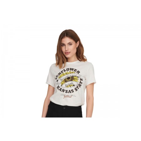 Only Onllucy Reg S-S Sunflower Top Box Jrs T-Shirt Γυναικείο 