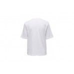 Only Onlclementine Boxy S-S Foil Top Box Jrs T-Shirt Γυναικείο (15286714 BRIGHT WHITE)