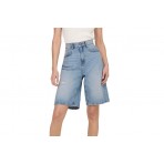 Only Onlhope Ex Hw Wide Shorts Dnm Βερμούδα Τζην Γυναικεία (15286718 LIGHT BLUE DENIM)