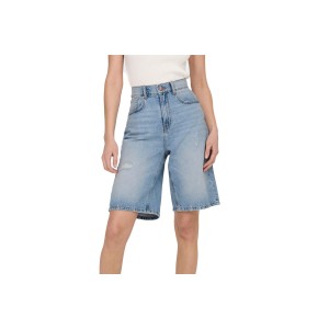 Only Onlhope Ex Hw Wide Shorts Dnm Βερμούδα Τζην Γυναικεία (15286718 LIGHT BLUE DENIM)