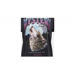 Only Onllucy Oversize S-S Wolf Top Box Jrs T-Shirt Γυναικείο (15289145 BLACK-MYSTERY)