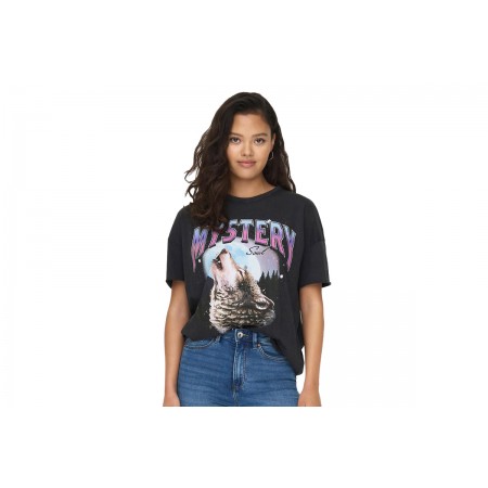 Only Onllucy Oversize S-S Wolf Top Box Jrs T-Shirt Γυναικείο 