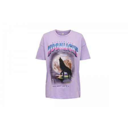 Only Onllucy Oversize S-S Wolf Top Box Jrs T-Shirt Γυναικείο 
