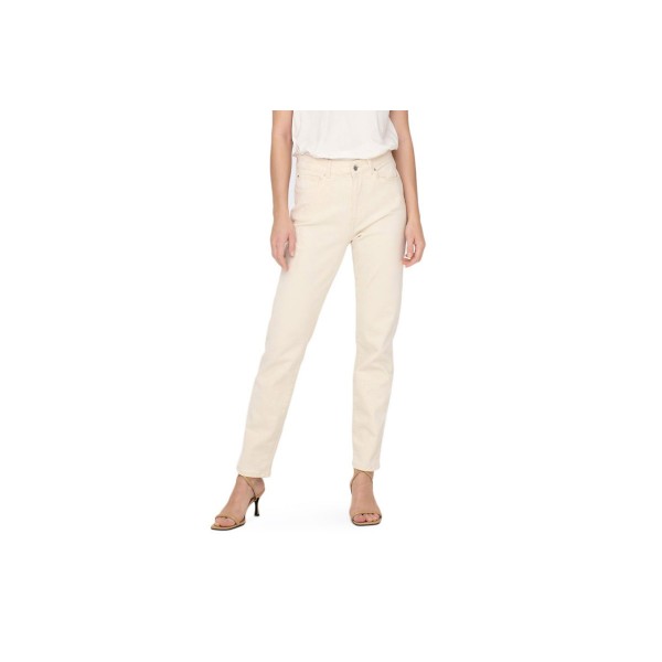 Only Onlemily Stretch Hw St Ak Dnm Παντελόνι Τζιν Γυναικείο (15292435 ECRU)