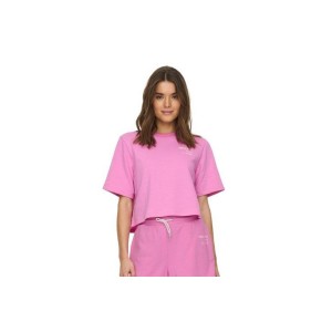 Only Onlsasja S-S Top Box Ub Swt Crop Top Κοντομάνικο Γυναικείο (15293691 FUCHSIA PINK-VALLEY)