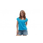 Only Onlsanni S-S V-Neck Top Jrs T-Shirt Γυναικείο (15294708 INDIGO BUNTING)