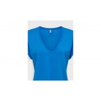 Only Onlsanni S-S V-Neck Top Jrs T-Shirt Γυναικείο (15294708 INDIGO BUNTING)