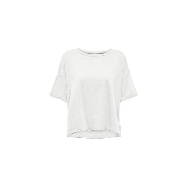 Only Onlworld S-S Boxy Slit Top Cs Jrs T-Shirt Γυναικείο (15296615 CLOUD DANCER)