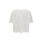 Only Onlworld S-S Boxy Short Pleat Top Cs Jrs T-Shirt Γυναικείο (15296617 CLOUD DANCER)