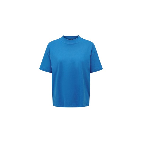 Only Onllaura S-S Mock Neck Top Jrs T-Shirt Γυναικείο (15299418 INDIGO BUNTING)