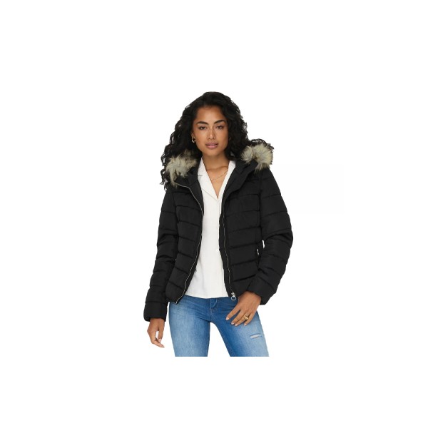 Only Onlellan Quilted Cc Otw Μπουφάν Puffer Γυναικείο (15300254 BLACK-NATURE FUR)