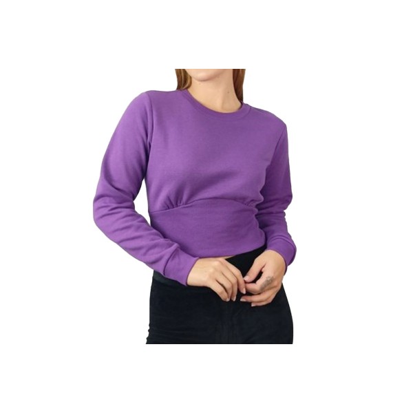 Only Onloline L-S Swt Crop Top Μακρυμάνικο Γυναικείο (15303830 AMARANTH PURPLE)