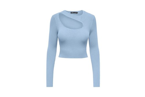 Only Onlmeddi Ls Μπλούζα Με Λαιμόκοψη Γυναικεία (15311084 CASHMERE BLUE)
