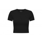 Only Betty Γυναικείο Κοντομάνικο Cropped T-Shirt Μαύρο