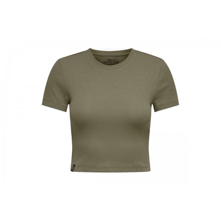 Only Onlbetty S-S O-Neck Crop Top Κοντομάνικο Γυναικείο 
