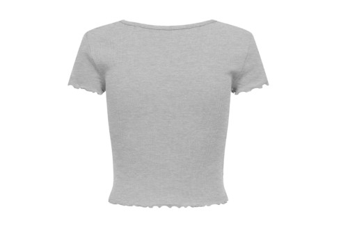 Only Onlbetty S-S  Top Κοντομάνικο Γυναικείο (15311919 LIGHT GREY-MELANGE)