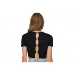 Only Onlrene S-S Open Back Heart Top Jrs Crop Top Κοντομάνικο