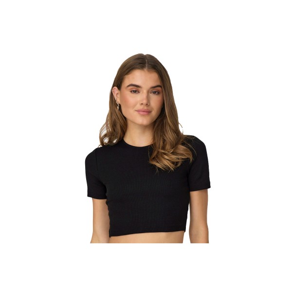 Only Onlrene S-S Open Back Heart Top Jrs Crop Top Κοντομάνικο (15315362 BLACK)