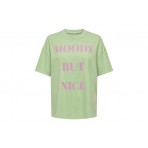 Only Mood Top Box Γυναικείο Κοντομάνικο T-Shirt Λαχανί