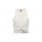 Only Sandy Γυναικείο Αμάνικο Crop Top Λευκό